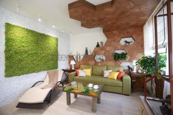 Eco style in the interior - main rules and details Living room interior in eco styles